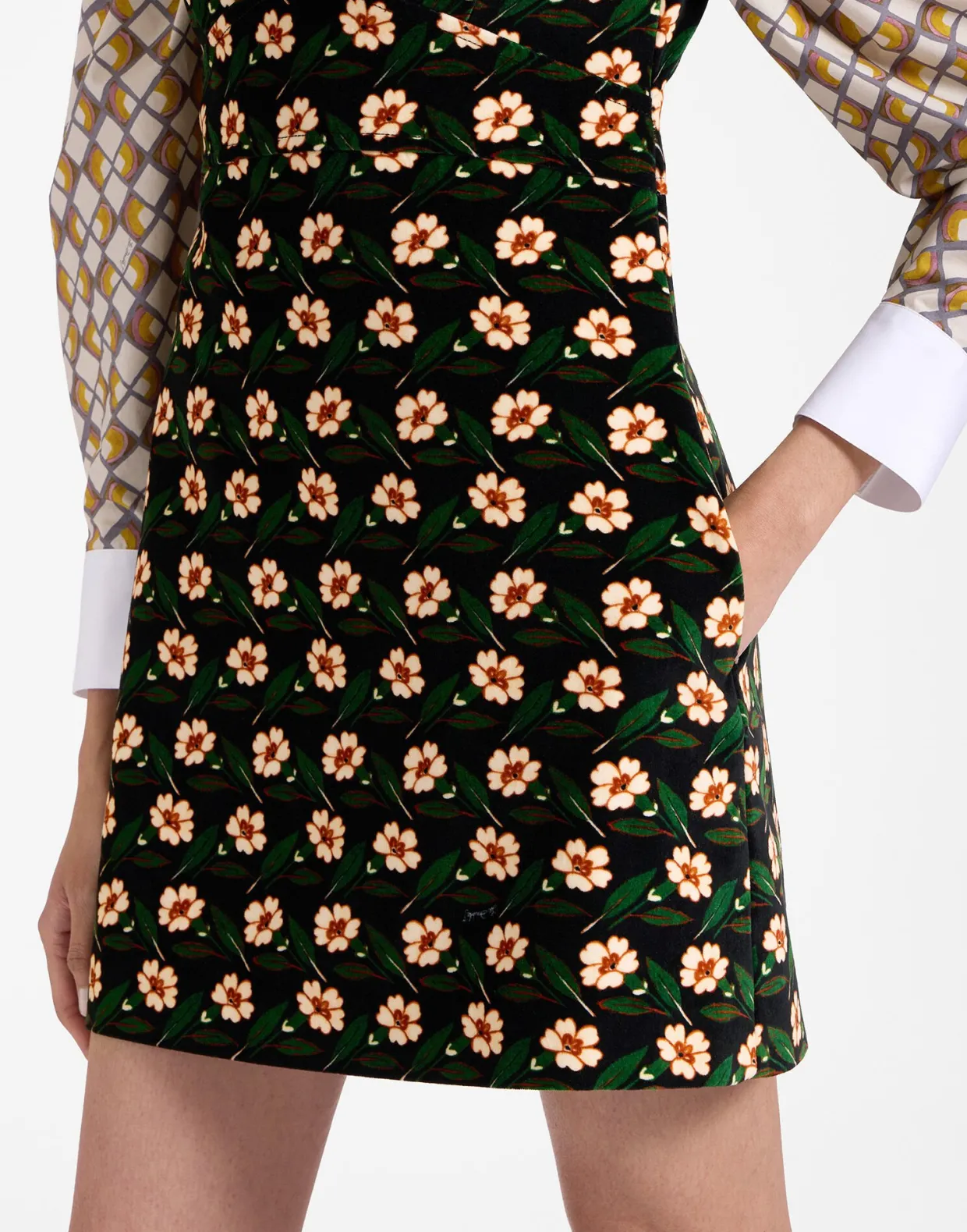 Mini Arabesque DressMayfair Black in Cotton Velvet