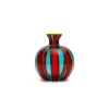 Mini Ciccio VaseRed/Turquoise in Glass