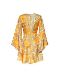Mini Magnifico DressAnemone Orange in Silk Twill