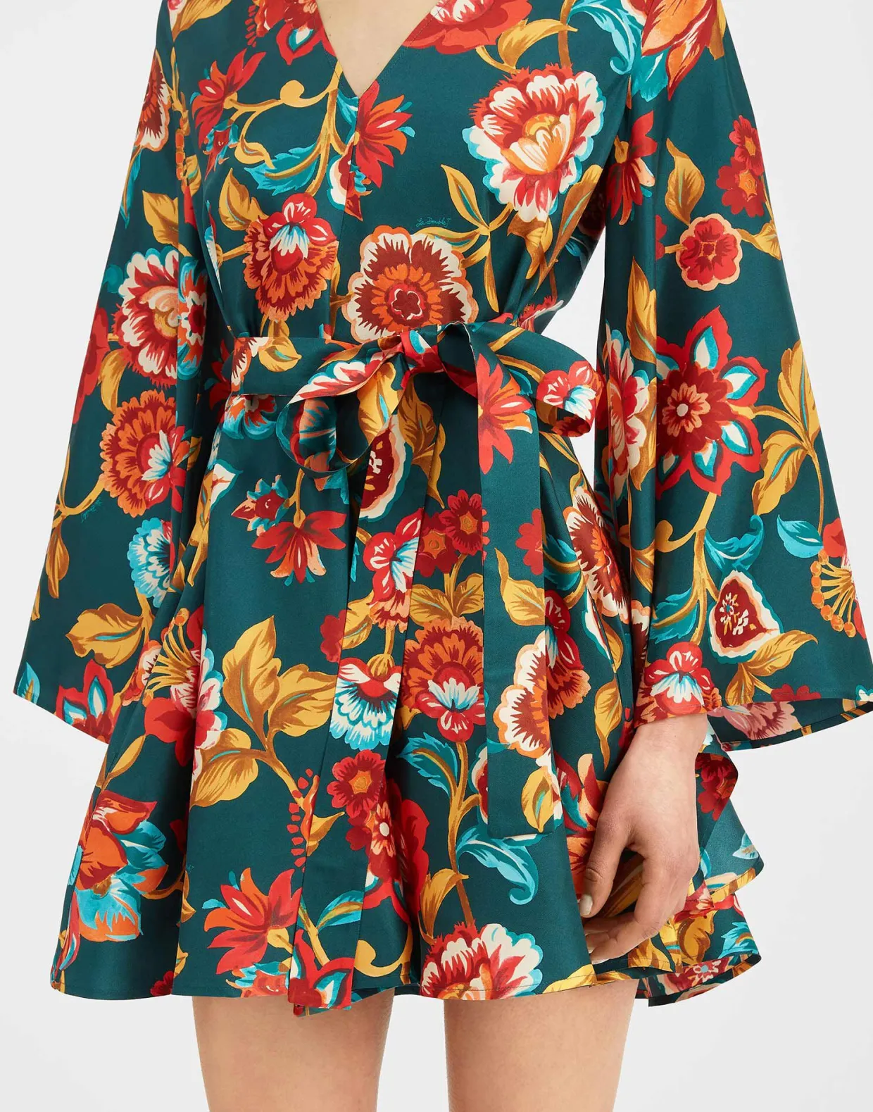 Mini Magnifico DressHottie Emerald in Silk Twill