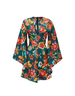 Mini Magnifico DressHottie Emerald in Silk Twill