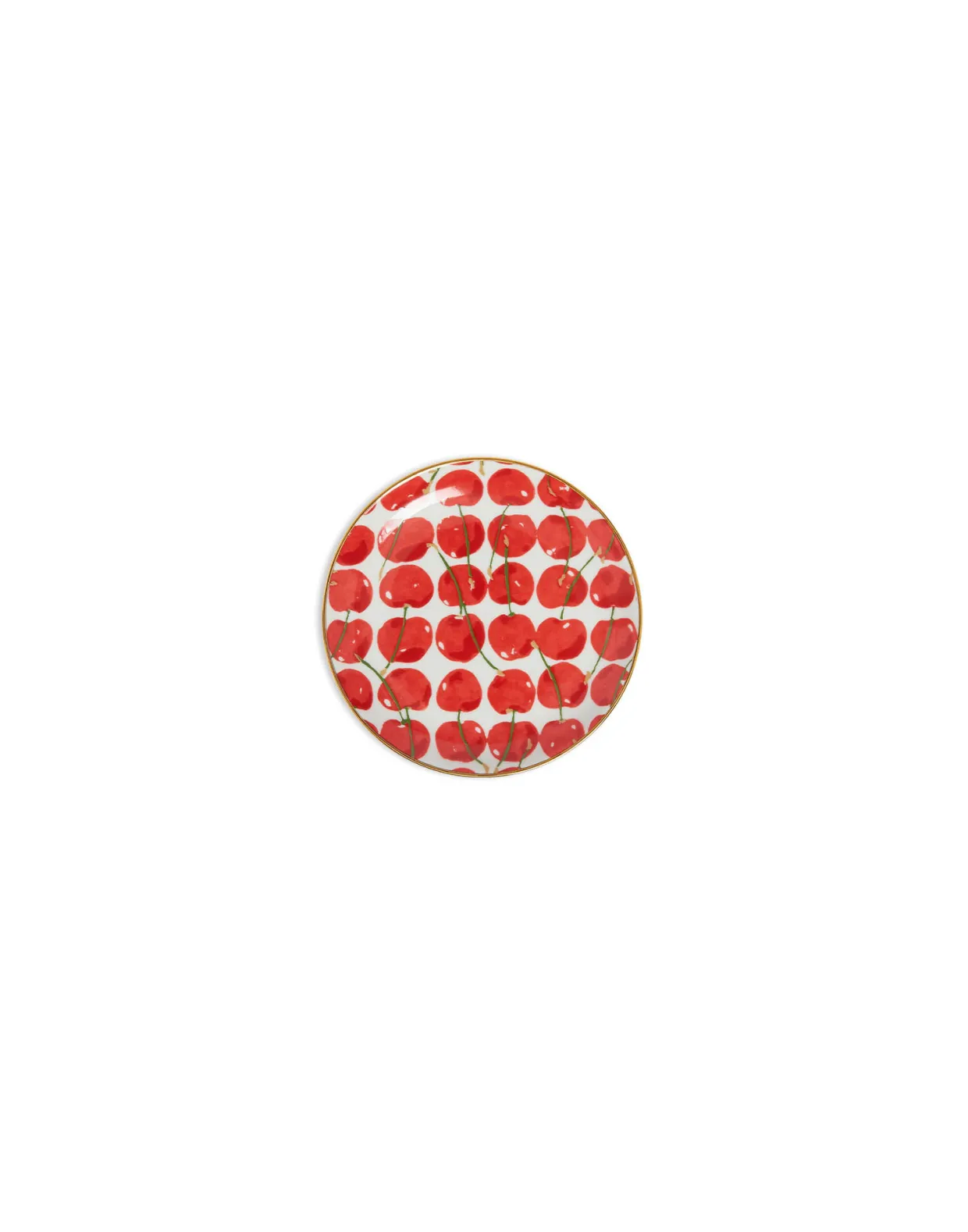 Mini PlateCherries Ivory in Porcelain