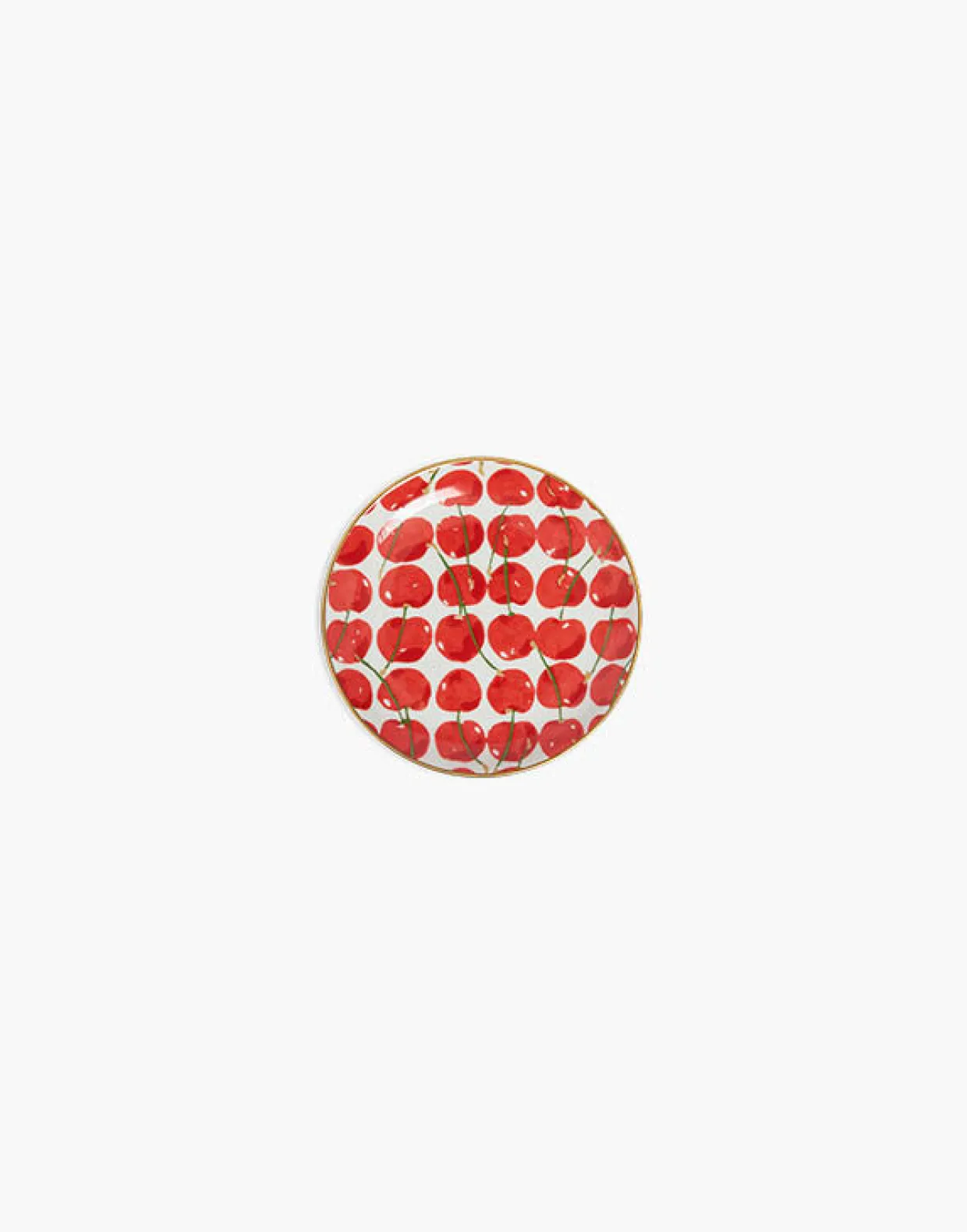 Mini PlateCherries Ivory in Porcelain