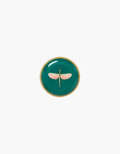 Mini PlateLibellula Green in Porcelain