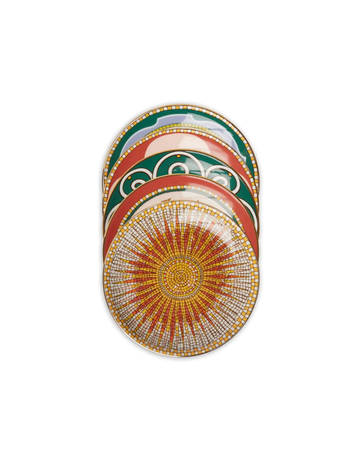 Mini Plates Set Of 5Cortile Mix in Porcelain