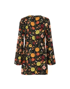 Mini Supreme Swing DressBotticelli Black in Silk Twill
