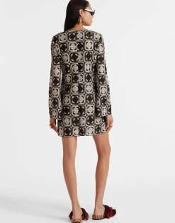 Mini Supreme Swing DressMini Tiles Black in Macram&eacute;