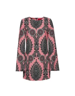 Mini Supremes Swing DressOltrarno Pink in Sablé Satin