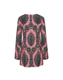 Mini Supremes Swing DressOltrarno Pink in Sablé Satin
