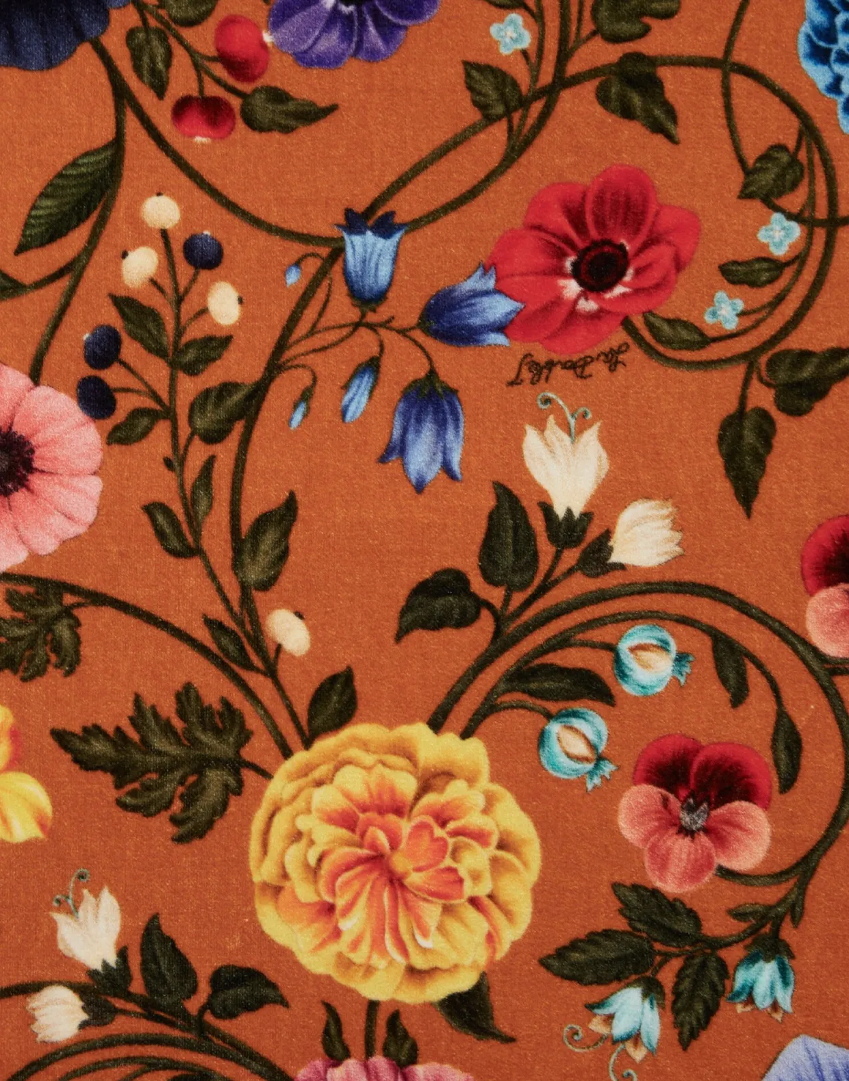 Mini Swing DressBotticelli Rust in Cotton Velvet