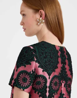 Mini Swing DressOltrarno Pink in Jacquard