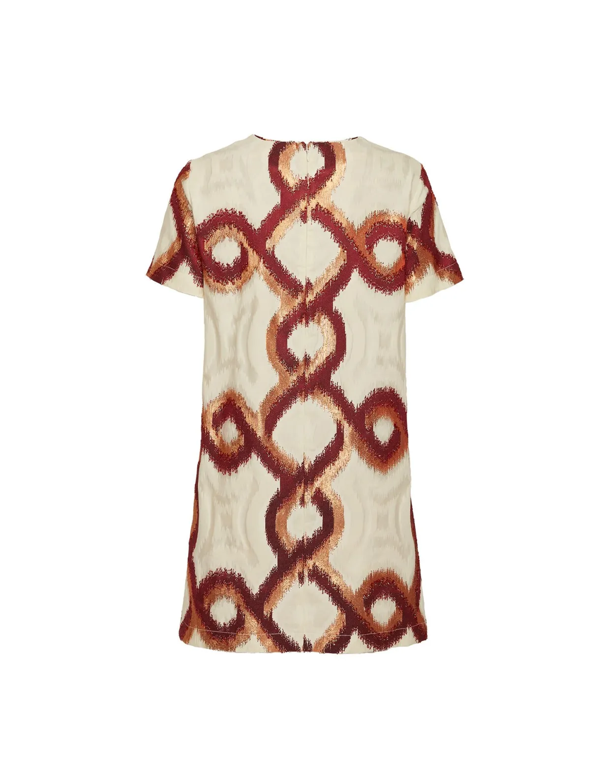 Mini Swing DressTackle Burgundy in Jacquard