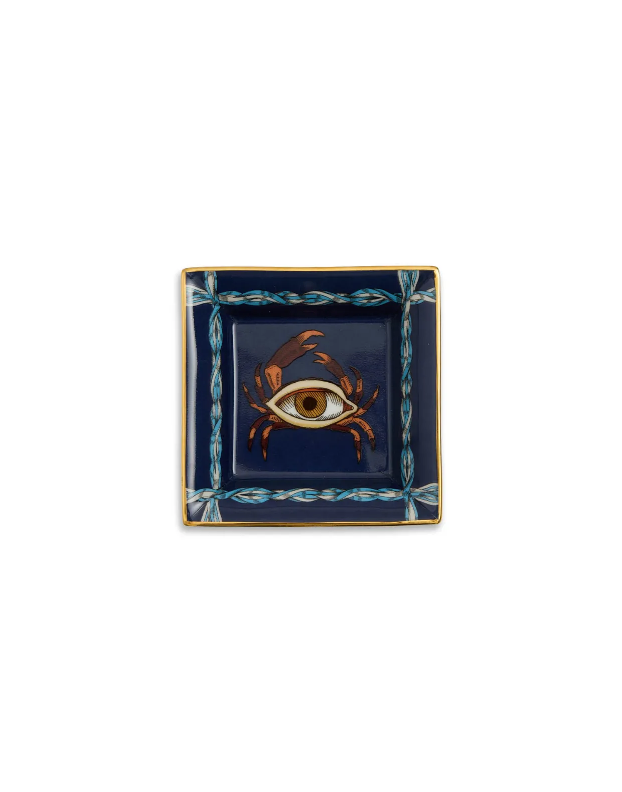 Mini Trinket TrayThe Crab Midnight Blue in Porcelain