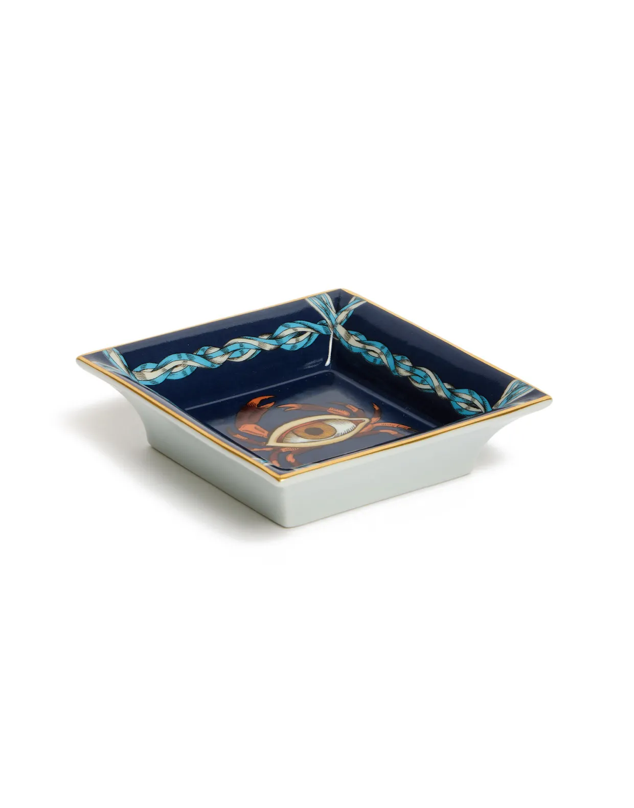 Mini Trinket TrayThe Crab Midnight Blue in Porcelain