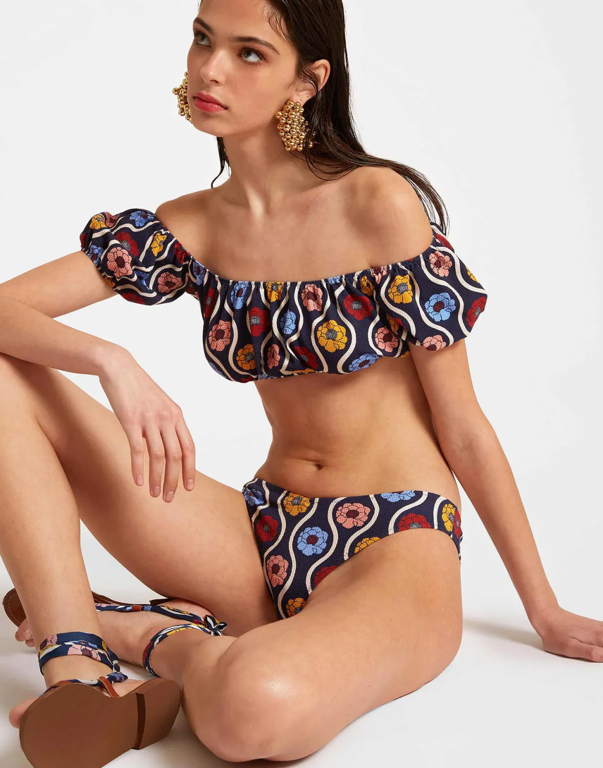 Mirage TopWhitsun Mini Blue in Piquet Lycra