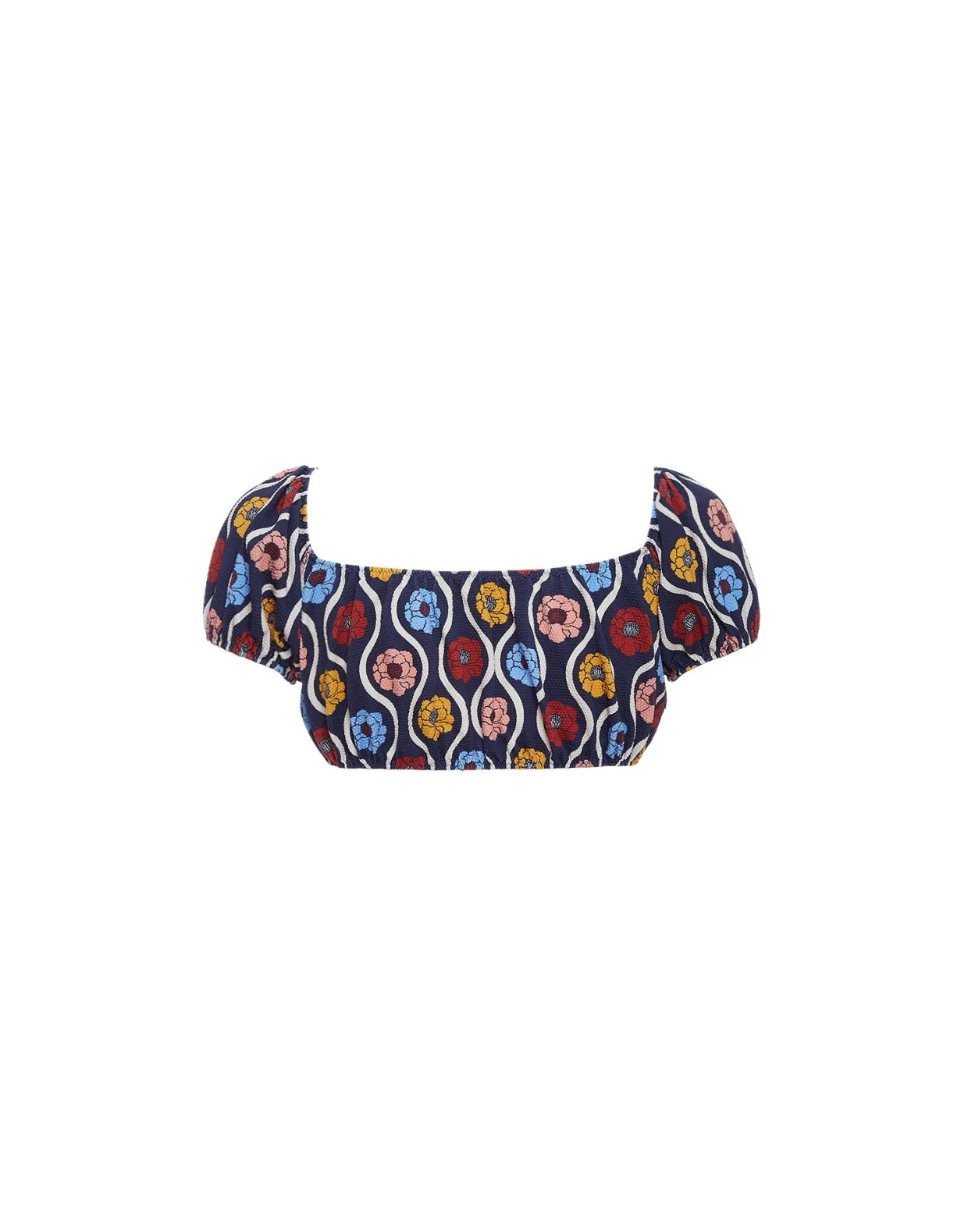 Mirage TopWhitsun Mini Blue in Piquet Lycra