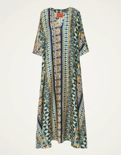 Muumuu DressCasareale Small Placèe Cream in Silk Twill