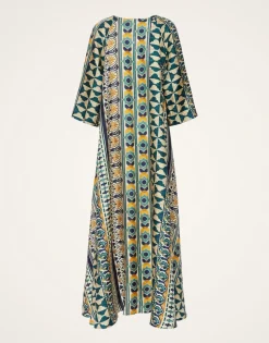 Muumuu DressCasareale Small Placèe Cream in Silk Twill