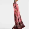 Muumuu DressOltrarno Plac&eacute;e Pink in Silk Twill