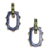 Nefertiti Double EarringsDark Green in Acrylic Resin