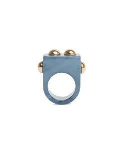 Nefertiti RingSolid Teal in Acrylic Resin