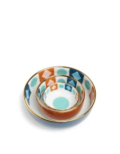 Nesting Bowls SetDiamond Dots in Porcelain