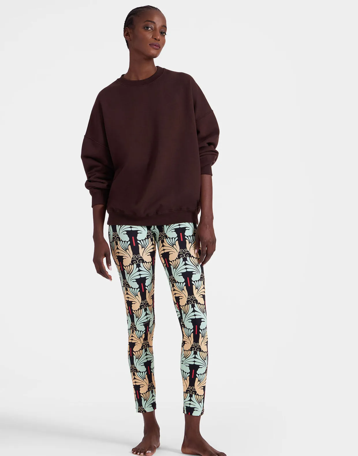 Off Court SweatshirtSolid Brown in Jersey