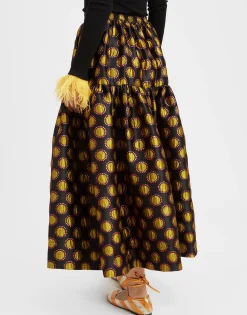 Oscar SkirtWinter Sun Black in Jacquard