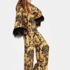 Palazzo PantsCherubs Gold in Silk Twill
