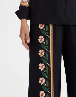Palazzo PantsDazed Plac&eacute;e Black in Silk Twill