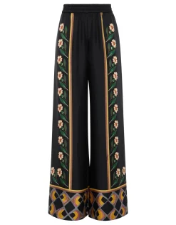 Palazzo PantsDazed Plac&eacute;e Black in Silk Twill