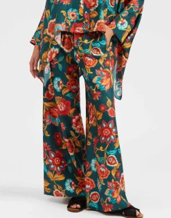 Palazzo PantsHottie Emerald in Silk Twill