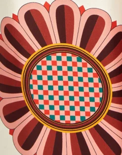 Palazzo PantsMacro Tiles Plac&eacute;e in Twill Silk