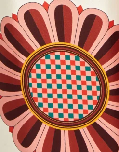 Palazzo PantsMacro Tiles Placée in Twill Silk