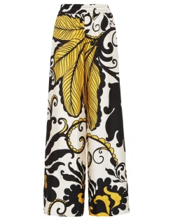 Palazzo PantsMarea Black & White in Silk Twill