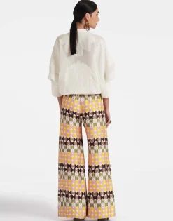 Palazzo PantsMezzaluna Chocolate in Twill Silk