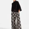 Palazzo PantsMini Tiles Black in Macram&eacute;