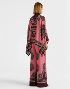 Palazzo PantsOltrarno Plac&eacute;e Pink in Silk Twill