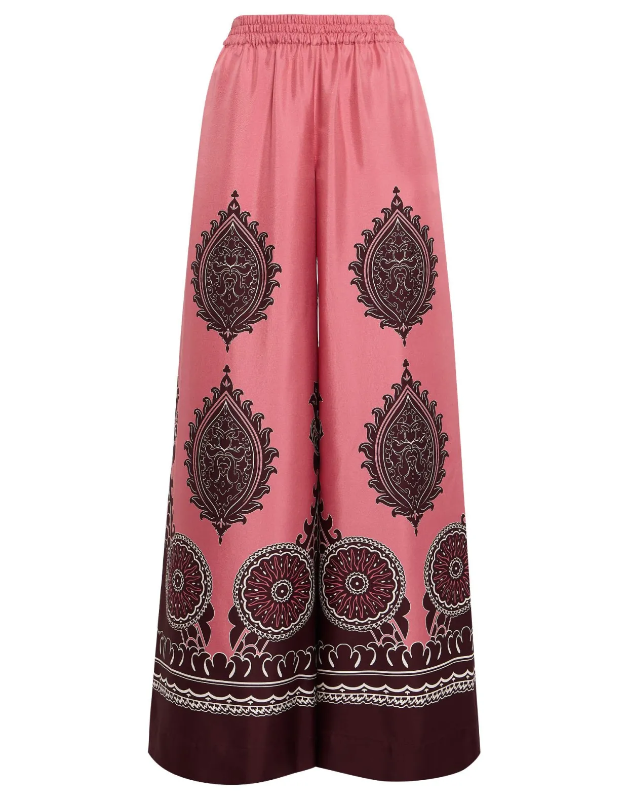 Palazzo PantsOltrarno Placée Pink in Silk Twill
