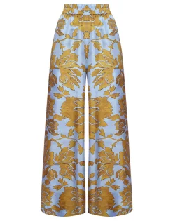 Palazzo PantsTangle Light Blue in Silk Twill