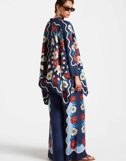 Palazzo PantsWhitsun Plac&eacute;e Blue in Silk Twill