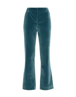 24/7 PantsLight Blue in Velvet With Feathers