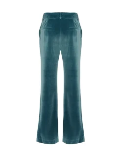 24/7 PantsLight Blue in Velvet With Feathers