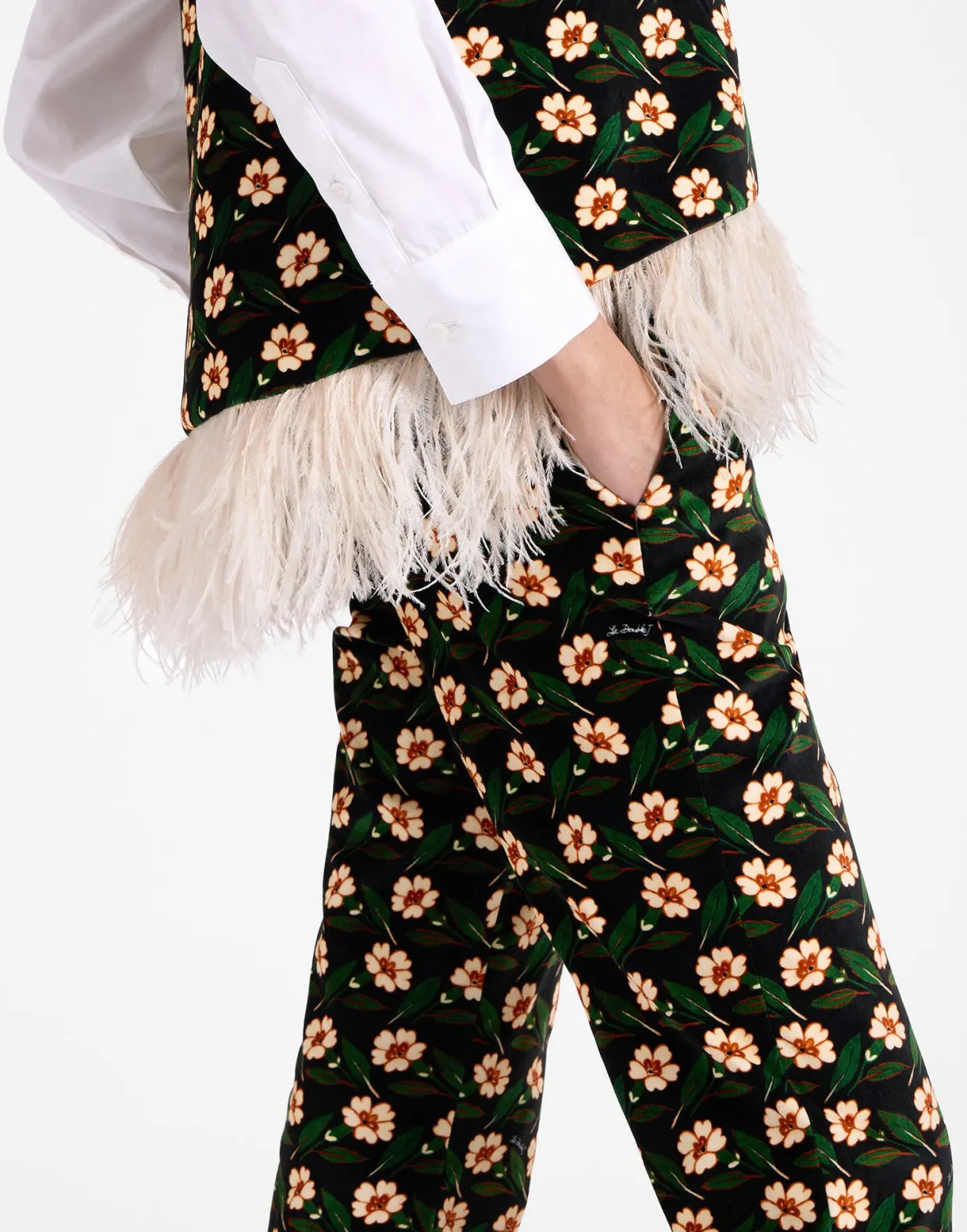 24/7 PantsMayfair Black in Cotton Velvet