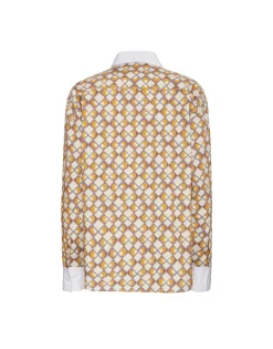 Peggy ShirtHalf-Light Micro Cream in Poplin Cotton