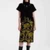 Pencil SkirtCherubs Black in Jacquard