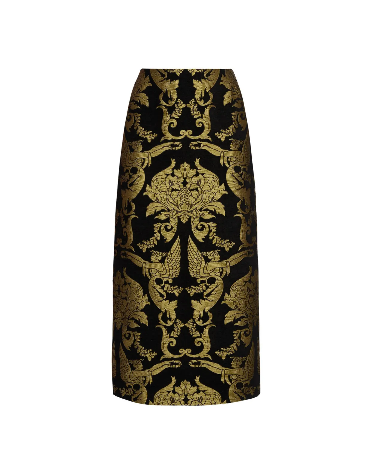 Pencil SkirtCherubs Black in Jacquard