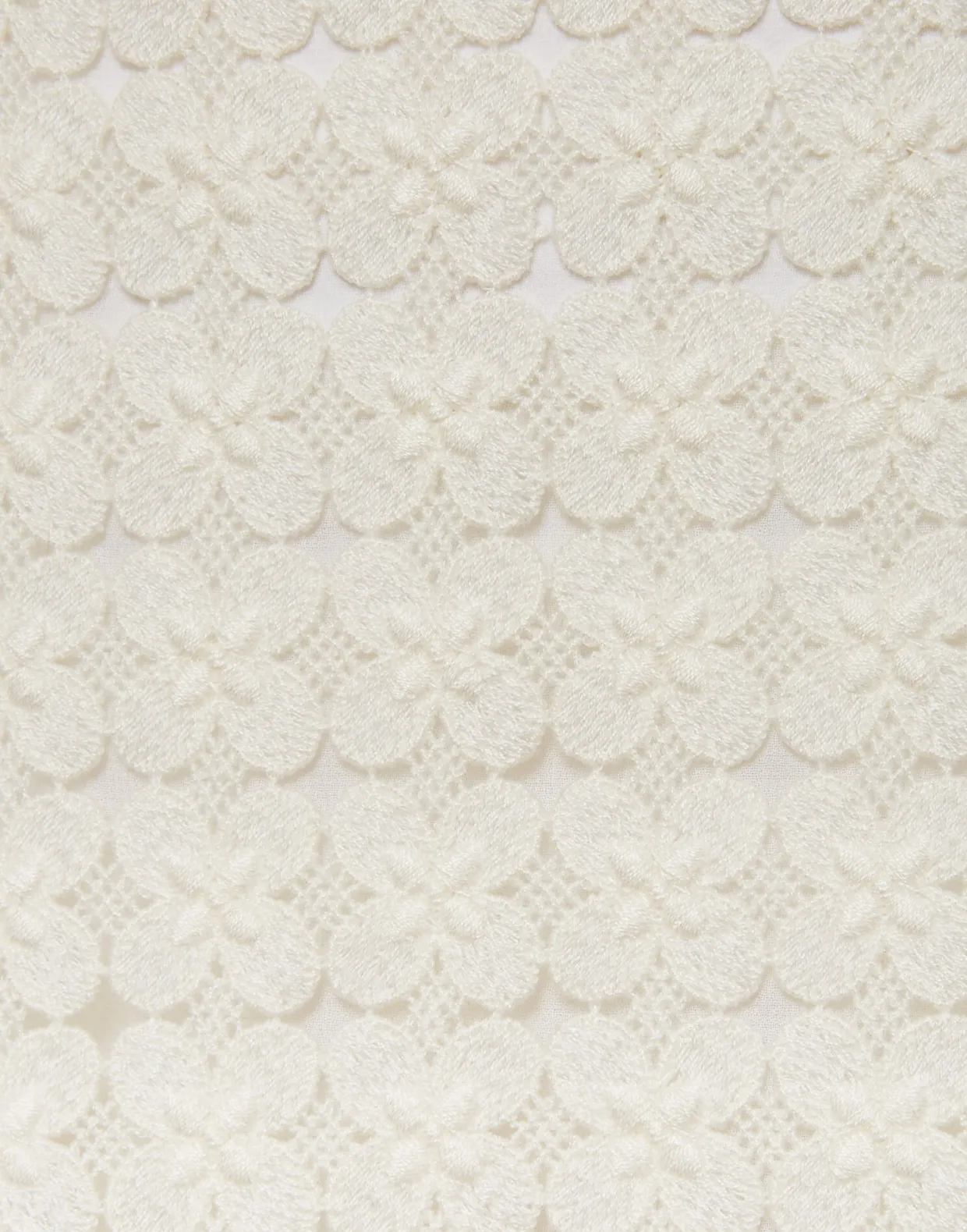 Pencil SkirtClover White in Embroidered Cotton