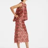 Pencil SkirtGrove Kaki/Pink in Jacquard