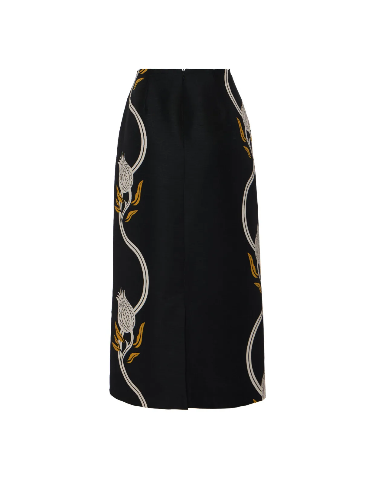 Pencil SkirtMelograno Black & White in Cady Wool